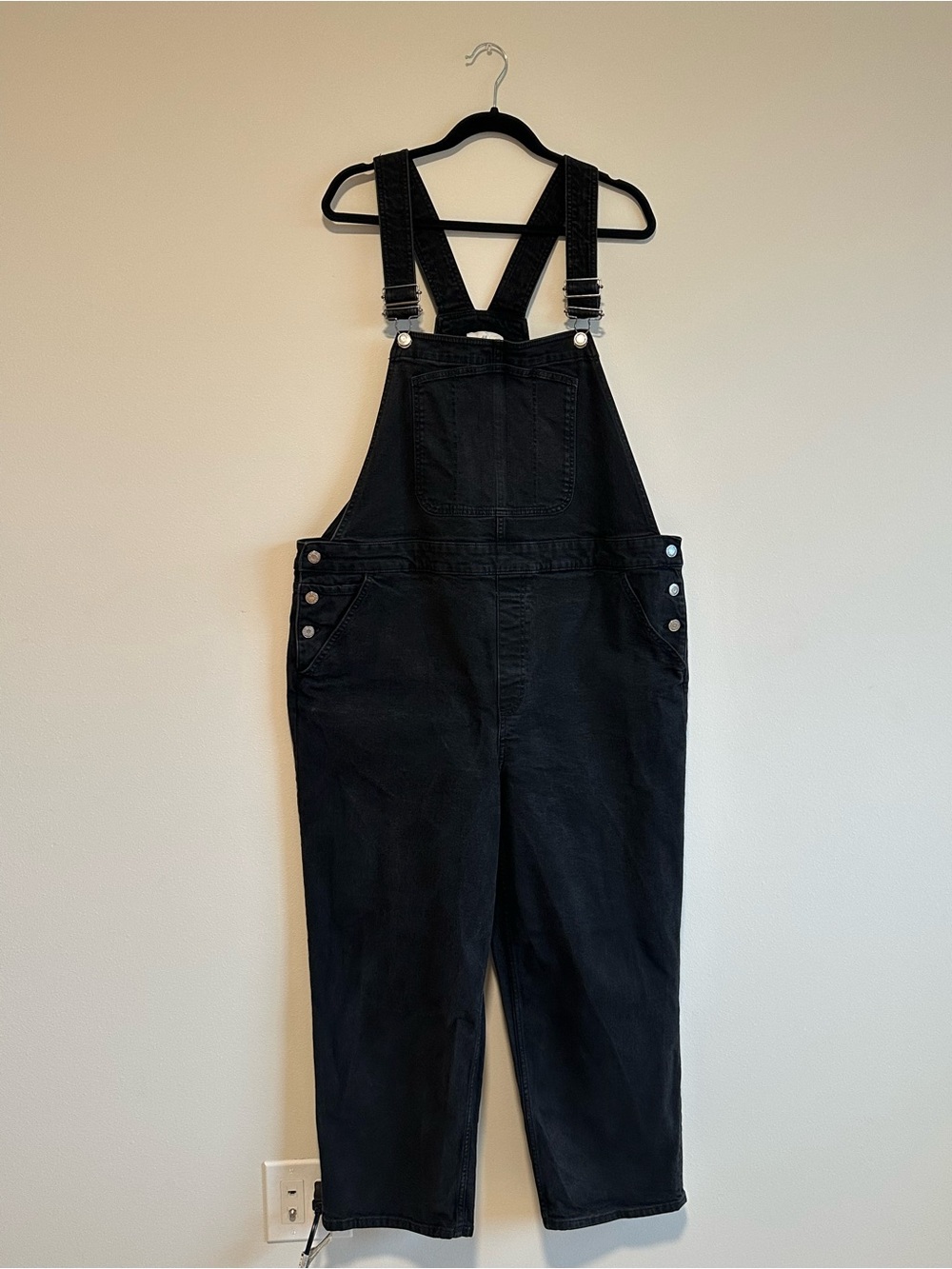 H&M Black Denim Overalls